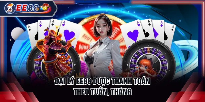 Đại lý EE88 được thanh toán theo tuần, tháng